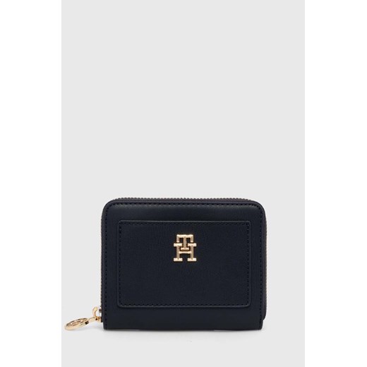 Tommy Hilfiger portfel damski kolor granatowy AW0AW16722 ze sklepu ANSWEAR.com w kategorii Portfele damskie - zdjęcie 173861737