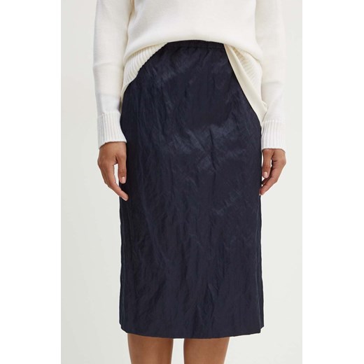Weekend Max Mara spódnica kolor granatowy midi prosta 2425106031600 ze sklepu ANSWEAR.com w kategorii Spódnice - zdjęcie 173861858