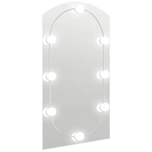 Półkoliste lustro z oświetleniem LED 90x45 cm C8-B92 ze sklepu Edinos.pl w kategorii Lustra - zdjęcie 173862818