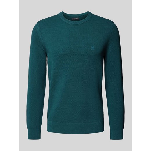 Sweter z dzianiny z wyhaftowanym logo ze sklepu Peek&Cloppenburg  w kategorii Swetry męskie - zdjęcie 173863957