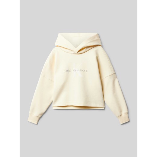 Bluza z kapturem i nadrukiem z logo model ‘SWIRL’ ze sklepu Peek&Cloppenburg  w kategorii Bluzy dziewczęce - zdjęcie 173863997