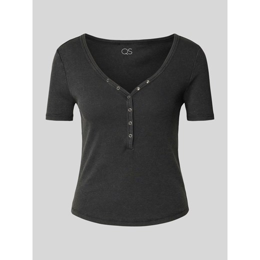 T-shirt z dekoltem w serek model ‘Serafino’ ze sklepu Peek&Cloppenburg  w kategorii Bluzki damskie - zdjęcie 173864076