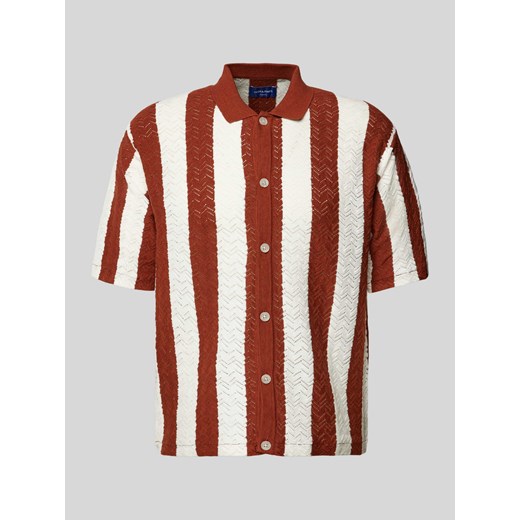 Koszula casualowa o kroju regular fit z haftem angielskim model ‘NOTO’ ze sklepu Peek&Cloppenburg  w kategorii Koszule męskie - zdjęcie 173864236