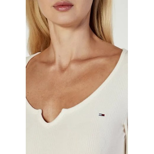 Bluzka damska Tommy Jeans bawełniana jesienna