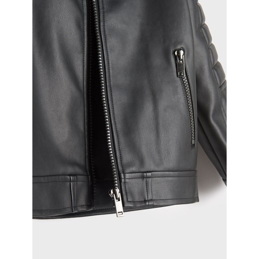 Sinsay - Kurtka z imitacji skóry - czarny Sinsay 158 Sinsay