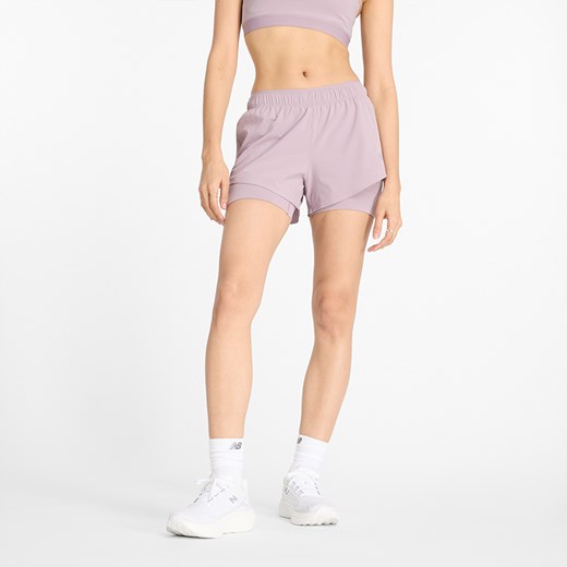 Spodenki damskie New Balance WS41287ICW – różowe ze sklepu New Balance Poland w kategorii Szorty - zdjęcie 173869768