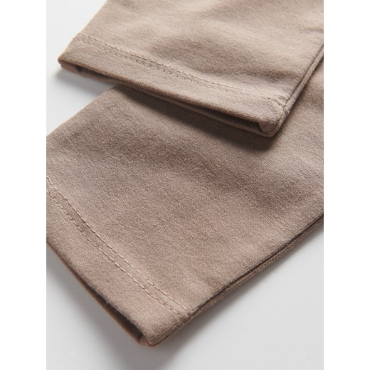 Reserved - Bawełniane legginsy - brązowy Reserved 110 (4-5 lat) Reserved