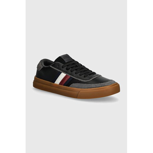 Tommy Hilfiger sneakersy skórzane TH CUPSET 1A2 LTH MIX kolor czarny FM0FM05118 ze sklepu ANSWEAR.com w kategorii Trampki męskie - zdjęcie 173872146