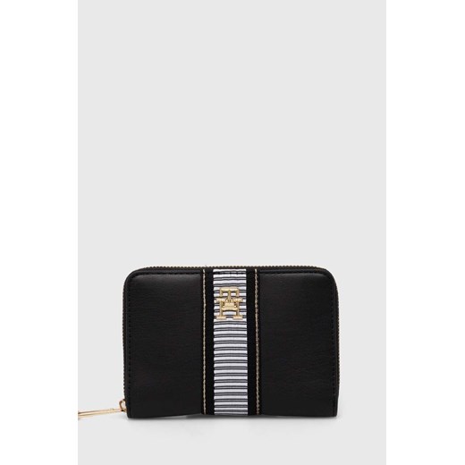 Tommy Hilfiger portfel damski kolor czarny AW0AW16327 ze sklepu ANSWEAR.com w kategorii Portfele damskie - zdjęcie 173872186