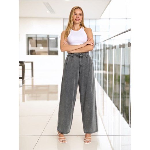 Sinsay - Jeansy wide leg - szary Sinsay 32 Sinsay wyprzedaż