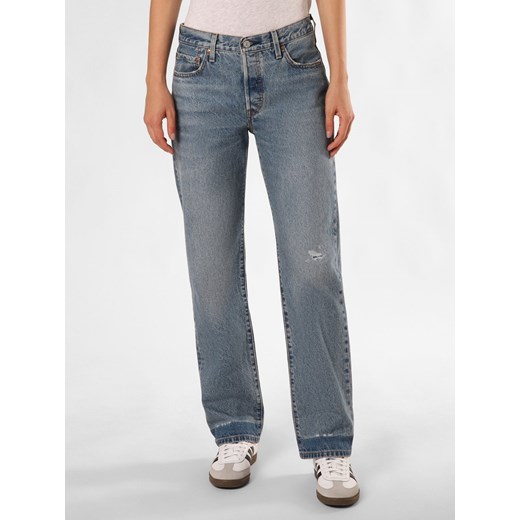 Levi's Dżinsy - 501 Kobiety Bawełna blue stone jednolity ze sklepu vangraaf w kategorii Jeansy damskie - zdjęcie 173875387