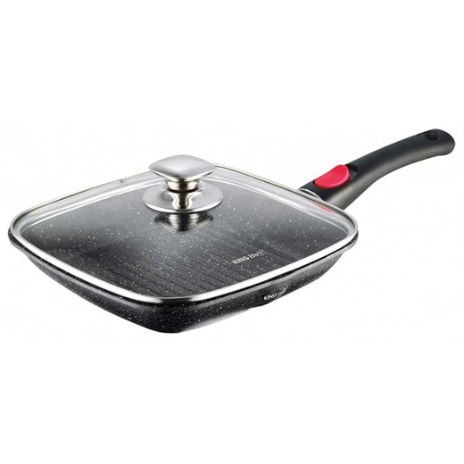 Grillowa patelnia z przykrywką i odpinaną rączką W0-E82 ze sklepu Edinos.pl w kategorii Naczynia - zdjęcie 173876075