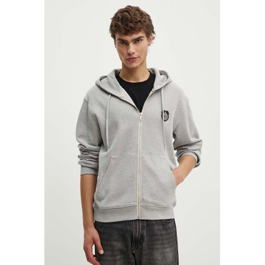The Kooples bluza bawełniana męska kolor szary melanżowa HSWE29001K ze sklepu ANSWEAR.com w kategorii Bluzy męskie - zdjęcie 173877285
