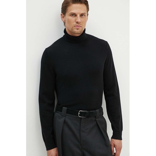 Theory sweter kaszmirowy kolor czarny lekki z golferm N0888705 ze sklepu ANSWEAR.com w kategorii Swetry męskie - zdjęcie 173877547
