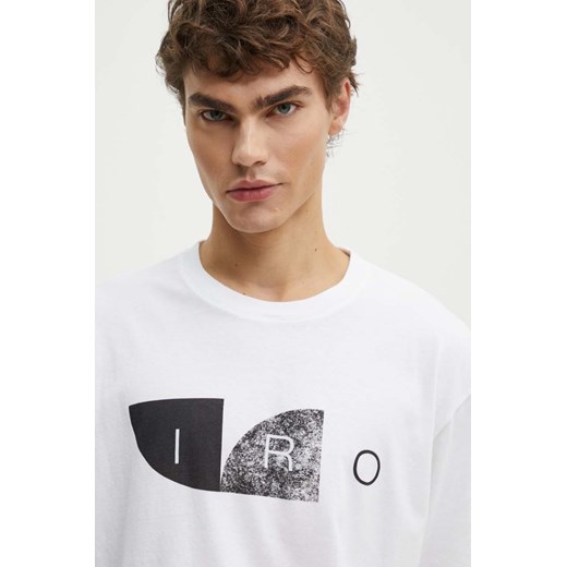 IRO t-shirt bawełniany męski kolor biały z nadrukiem MP19KAMO ze sklepu ANSWEAR.com w kategorii T-shirty męskie - zdjęcie 173877666