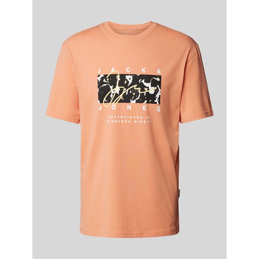 T-shirt z nadrukiem z logo model ‘ARUBA’ ze sklepu Peek&Cloppenburg  w kategorii T-shirty męskie - zdjęcie 173878597