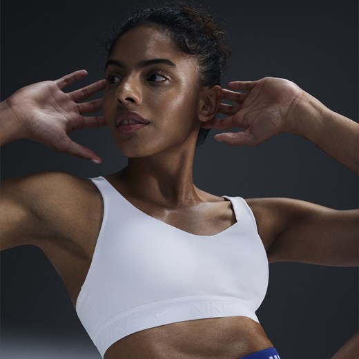 Damski regulowany stanik sportowy z wkładkami Nike Indy High Support - Biel Nike XL Nike poland