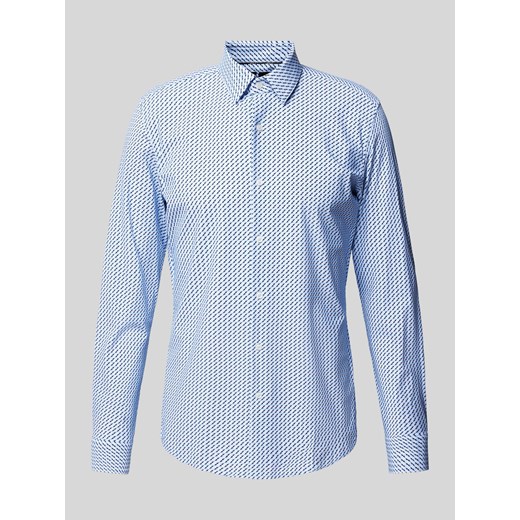 Koszula biznesowa o kroju slim fit z kołnierzykiem typu kent ze sklepu Peek&Cloppenburg  w kategorii Koszule męskie - zdjęcie 173885866