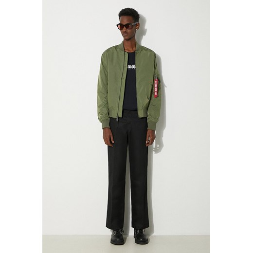 Alpha Industries kurtka bomber MA-1 TT męski kolor zielony przejściowa 191103.01 Alpha Industries M PRM wyprzedaż