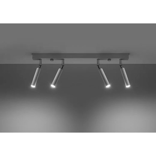 Biały podłużny plafon regulowany - EX674-Eyetes Lumes One Size Edinos.pl