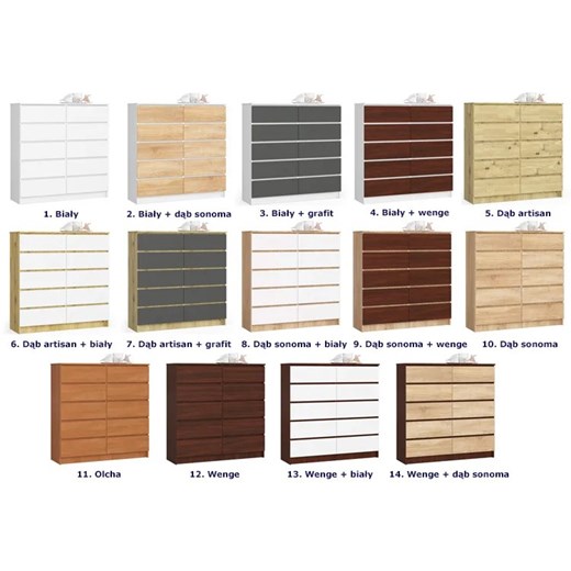 Biała, wysoka komoda pod telewizor - Zolari 3X Elior One Size Edinos.pl