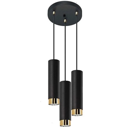 Czarna regulowana lampa wisząca tuba - S722-Sella ze sklepu Edinos.pl w kategorii Lampy wiszące - zdjęcie 173892946