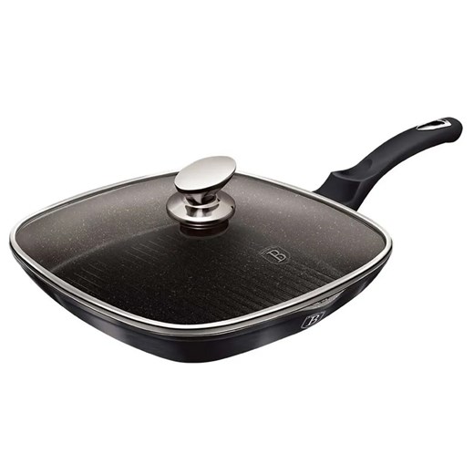 Grillowa patelnia z pokrywą na indukcję M7-C63 ze sklepu Edinos.pl w kategorii Naczynia - zdjęcie 173893307