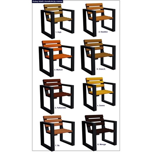 Fotel tarasowy nowoczesny Norin Black - 8 kolorów Elior One Size Edinos.pl