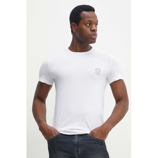Versace t-shirt 2-pack męski kolor biały z nadrukiem AU10193 1A10011 ze sklepu ANSWEAR.com w kategorii T-shirty męskie - zdjęcie 173894067