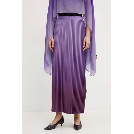 MAX&amp;Co. spódnica kolor fioletowy maxi rozkloszowana 2426776031200 ze sklepu ANSWEAR.com w kategorii Spódnice - zdjęcie 173894365