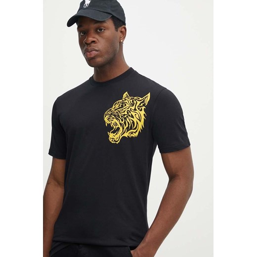 PLEIN SPORT t-shirt bawełniany męski kolor czarny z nadrukiem FADC MTK7550 STE003N ze sklepu ANSWEAR.com w kategorii T-shirty męskie - zdjęcie 173894588