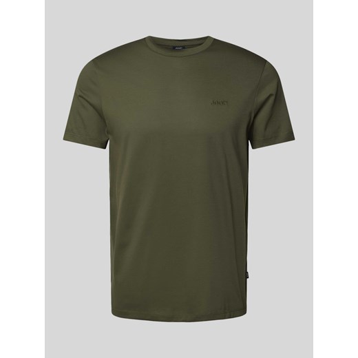T-shirt z prążkowanym,okrągłym dekoltem model ‘Cosmo’ ze sklepu Peek&Cloppenburg  w kategorii T-shirty męskie - zdjęcie 173895249