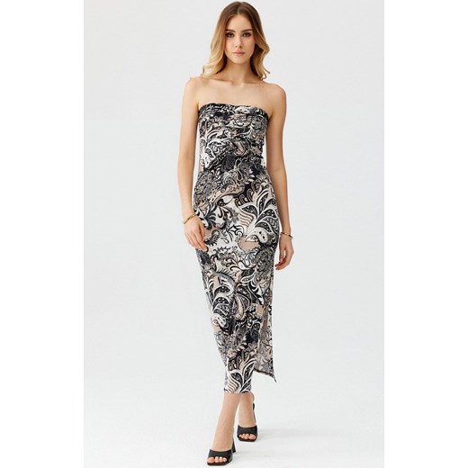 Sukienka Roco Fashion dopasowana z tkaniny