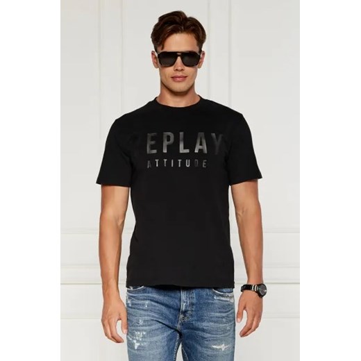 Replay T-shirt | Regular Fit ze sklepu Gomez Fashion Store w kategorii T-shirty męskie - zdjęcie 173896387
