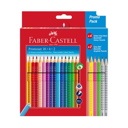 Faber-Castell Kredki (24 szt.) &quot;Colour Grip 18+4+2&quot; ze sklepu Limango Polska w kategorii Akcesoria biurowe - zdjęcie 173900375