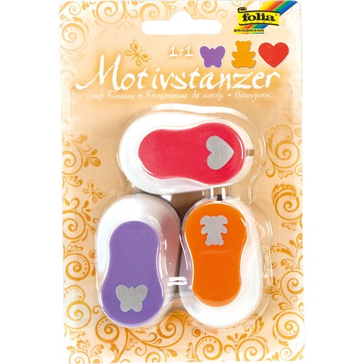 folia PAPER Dziurkacze (3 szt.) w różnych kolorach z motywami ze sklepu Limango Polska w kategorii Zabawki - zdjęcie 173900468