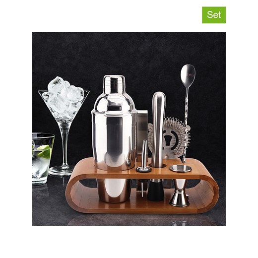 COOK CONCEPT 8-częściowy zestaw w kolorze srebrno-brązowym do koktajli ze sklepu Limango Polska w kategorii Naczynia - zdjęcie 173901876