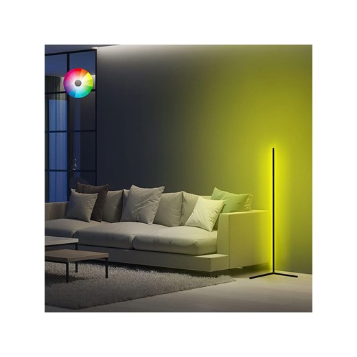 Scandinavia Concept Lampa stojąca LED &quot;Lumos&quot; w kolorze czarnym ze wzorem - wys. 120 cm ze sklepu Limango Polska w kategorii Lampy podłogowe - zdjęcie 173902935