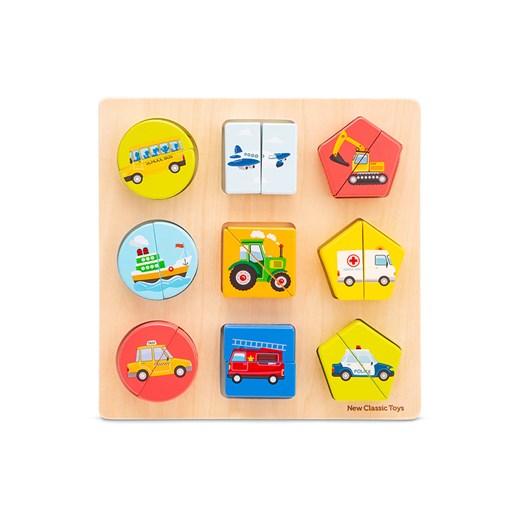 New Classic Toys 18-częściowe puzzle &quot;Vehicles&quot; - 2+ ze sklepu Limango Polska w kategorii Skarpetki dziecięce - zdjęcie 173903409