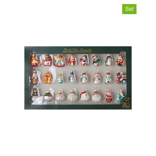 Krebs Glas Lauscha Bombki (24 szt.) ze wzorem - Ø 3 cm ze sklepu Limango Polska w kategorii Dekoracje bożonarodzeniowe - zdjęcie 173905826
