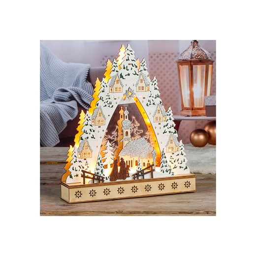 Profiline Dekoracyjna lampa LED w kolorze ciepłej bieli - 30 x 33 x 7 cm ze sklepu Limango Polska w kategorii Dekoracje bożonarodzeniowe - zdjęcie 173905965