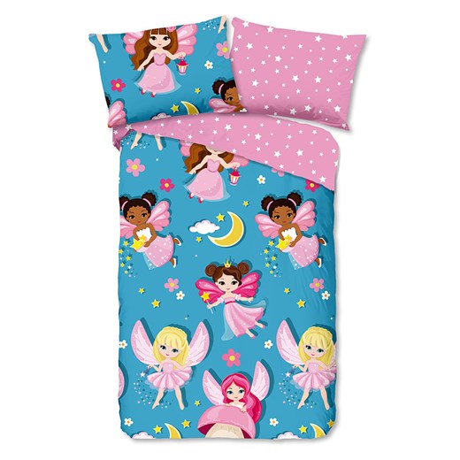 Good Morning Komplet pościeli w kolorze błękitno-jasnoróżowym Good Morning 135x200 cm Limango Polska okazja