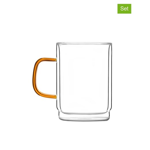 Vialli Design Kubki (2 szt.) w kolorze pomarańczowym - 350 ml ze sklepu Limango Polska w kategorii Dzbanki i zaparzacze - zdjęcie 173906827