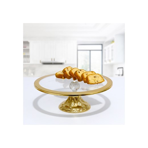 Violeta Home Patera w kolorze złotym - wys. 14 x Ø 30 cm ze sklepu Limango Polska w kategorii Misy i tace dekoracyjne - zdjęcie 173906966