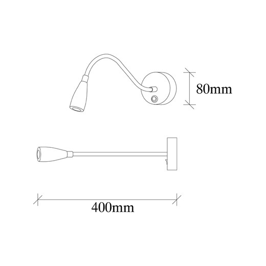 Opviq Lampa ścienna w kolorze złotym - dł. 40 cm Opviq onesize Limango Polska wyprzedaż