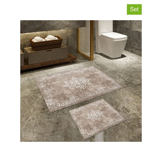 Elizabed Dywaniki łazienkowe (2 szt.) w kolorze beżowym ze sklepu Limango Polska w kategorii Akcesoria łazienkowe - zdjęcie 173908228