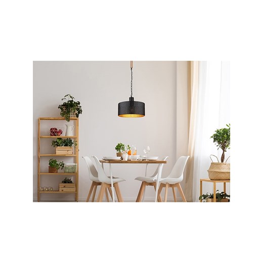 Globo lighting Lampa wisząca &quot;Rielly&quot; w kolorze czarnym  - (W)120 x Ø 35 cm ze sklepu Limango Polska w kategorii Lampy wiszące - zdjęcie 173911496