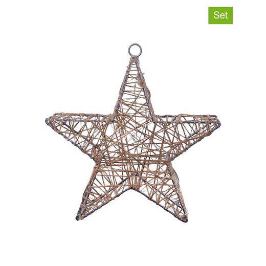 näve Lampy dekoracyjne LED (2 szt.) w kolorze złoto-srebrnym - Ø 25 cm ze sklepu Limango Polska w kategorii Dekoracje bożonarodzeniowe - zdjęcie 173912389