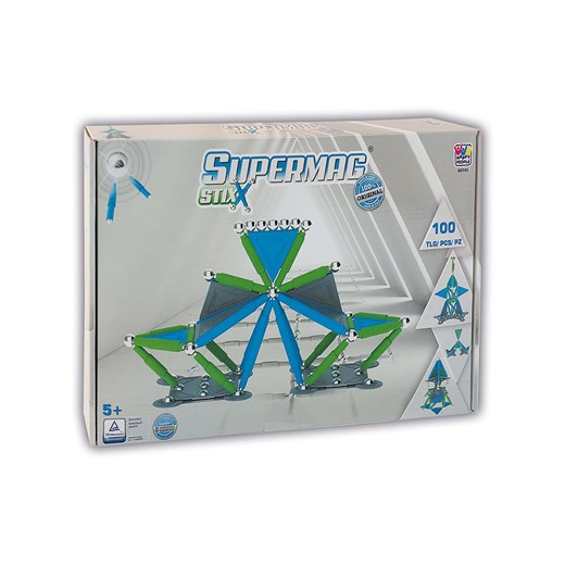 Happy People 100-częściowy zestaw magnetyczny &quot;Supermag Stix&quot; - 5+ ze sklepu Limango Polska w kategorii Zabawki - zdjęcie 173914545