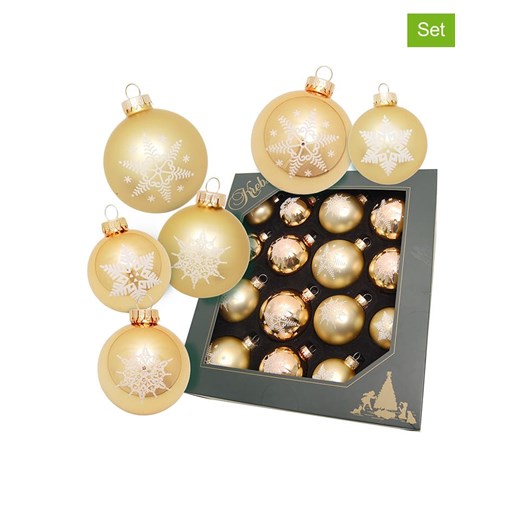 Krebs Glas Lauscha Bombki (16 szt.) w kolorze złotym ze sklepu Limango Polska w kategorii Dekoracje bożonarodzeniowe - zdjęcie 173914937